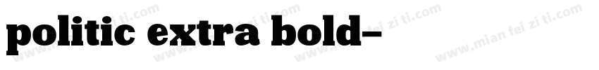 politic extra bold字体转换
